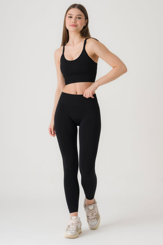 Yüksek Bel Dikişsiz Seamless Spor Tayt – Toparlayıcı & Esnek Kadın Taytı