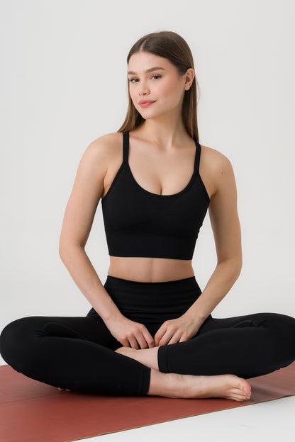 Yüksek Bel Dikişsiz Seamless Spor Tayt – Toparlayıcı & Esnek Kadın Taytı